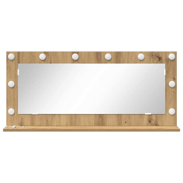 vidaXL Vanity Mirror with Mirror Artisan Oak 100 x 45 x 18 cm