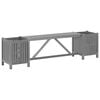 vidaXL Garden Bench with 2 Planters 150cm Solid Acacia Wood Grey