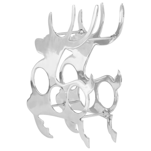 vidaXL Wine Rack Solid Aluminium 33x14x54 cm Silver