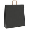 vidaXL Paper Bags 250 pcs with Handles Black 45x17x48 cm