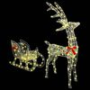 vidaXL Reindeer Pull Sleigh Warm white 70 x 26 x 130 cm Acrylic