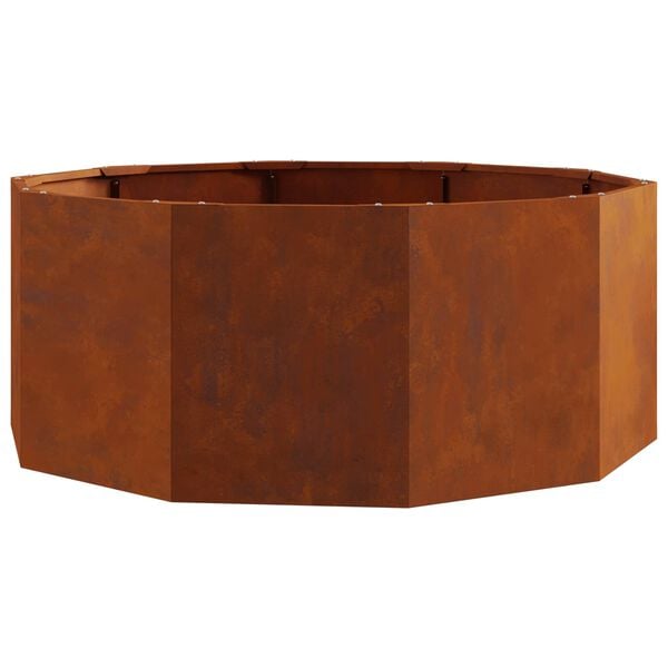 vidaXL Planter Rusty 90 x 90 x 35 cm Weathering Steel