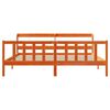vidaXL Bed Frame with Headboard without Mattress Wax Brown 200x200 cm