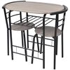 vidaXL Dining Set | Black | MDF, Iron | Medium | Sleek | Breakfast Bar Set