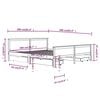 vidaXL Bed Frame without Mattress with 4 Drawers Solid Wood 200x200 cm
