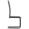 vidaXL Cantilever Dining Chairs 2 pcs Light Grey Fabric