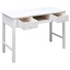 vidaXL Desk White 108x45x76 cm Solid Wood Paulownia