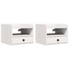 vidaXL Bedside Table 2 pcs White 38 x 36 x 29.5 cm Solid pine wood