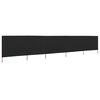 vidaXL 5-panel Wind Screen Fabric 600x120 cm Black