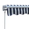 vidaXL Folding Awning Manual Operated 300 cm Blue/White