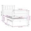 vidaXL Bed Frame without Mattress 75x190 cm Small Single Small Single Solid Wood