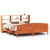 vidaXL Bookcase Bed without Mattress Wax Brown 180x200 cm Super King Solid Wood Pine