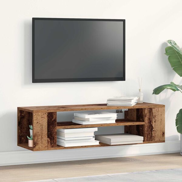 vidaXL TV Cabinet Old wood 100 x 30 x 26.5 cm Engineered Wood