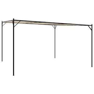 vidaXL Gazebo Beige 4x4 m 180 g/m&sup2; Fabric and Steel