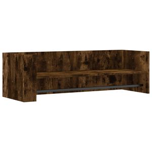 vidaXL Wall Shelf Smoked Oak 100x35x30,5 cm Engineered Wood