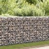 vidaXL Gabion Wall with Covers Galvanised Steel 300x50x100 cm