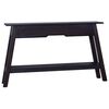 vidaXL Console Table Black 120x30x75 cm Solid Mahogany Wood