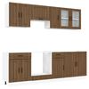 vidaXL 8 Piece Kitchen Cabinet Set Lucca Brown Oak Engineered Wood