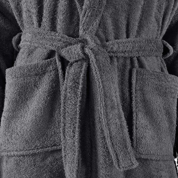 vidaXL Unisex Terry Bathrobe 100% Cotton Anthracite M