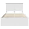 vidaXL Bed Frame with Headboard White 120 x 190 cm Solid Pine Wood