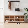 vidaXL Shoe Cabinet Sonoma Oak 131x35x50 cm Engineered Wood