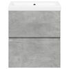 vidaXL 2 Piece Bathroom Furniture Set Concrete Grey Engineered Wood
