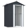 vidaXL Garden Shed Anthracite 126x97.5x177 cm Galvanised Steel