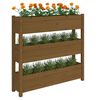 vidaXL Planter Honey Brown 112x25x104.5 cm Solid Wood Pine