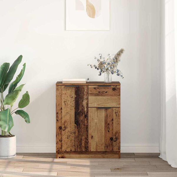 vidaXL Sideboard with Drawer Old Wood 60 x 30 x 70 cm Engineered Wood