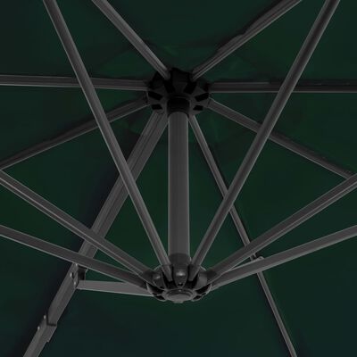vidaXL Cantilever Umbrella with Aluminium Pole Green 300 cm