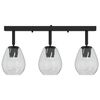 vidaXL Ceiling Spotlight Black 54 x 13 x 26 cm Glass and metal