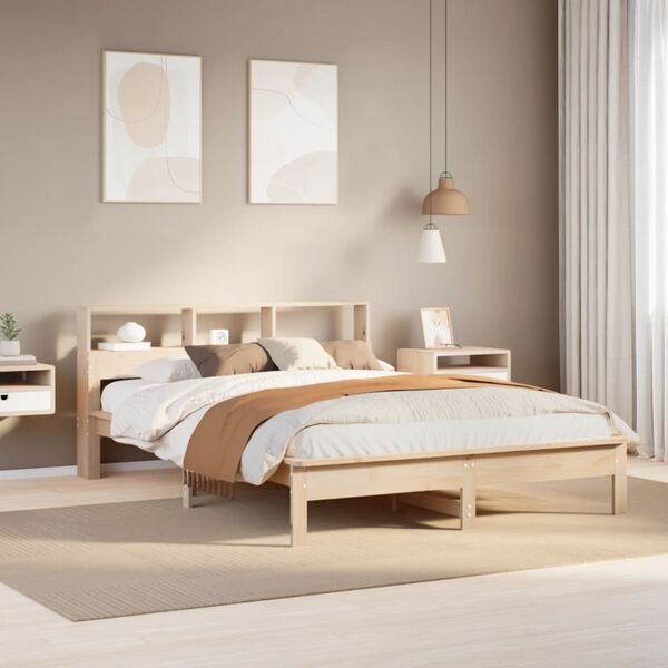 vidaXL Bed Frame without Mattress 140x190 cm Solid Wood Pine