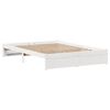 vidaXL Bed Frame without Mattress White 120x190 cm Small Double Solid Wood Pine