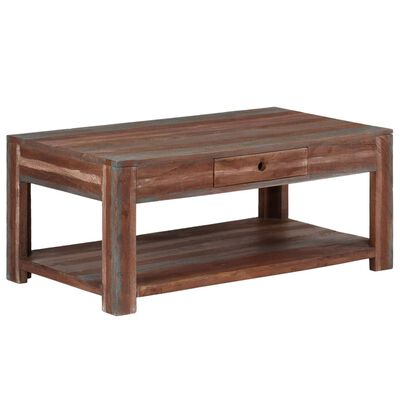 vidaXL Coffee Table Solid Wood Vintage 88x50x38 cm