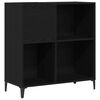 vidaXL Record Cabinet Black Oak 84.5 x 38 x 89 cm Engineered Wood