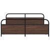 vidaXL Metal Bed Frame without Mattress Brown Oak 200x200 cm