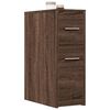 vidaXL Narrow Bathroom Cupboard with Wheels Brown Oak Engineered Wood