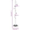 vidaXL Coat Stand Pink 172 cm Powder-coated Iron