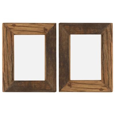 vidaXL Photo Frames 2 pcs 25x30 cm Solid Reclaimed Wood and Glass