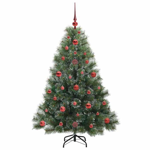 vidaXL Artificial Christmas Tree with 150 LEDs Green 120 cm PE and PVC