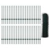 vidaXL Fence with Post Green 0.8 x 100 m Steel and PVC