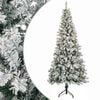 vidaXL Artificial Hinged Christmas Tree 180 cm 300 LEDs Warm White
