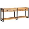 vidaXL Console Tables 2 pcs Brown 200 x 33 x 75 cm Solid Mango Wood
