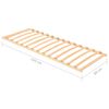 vidaXL Slatted Bed without Mattress Base with 13 Slats 80x200cm