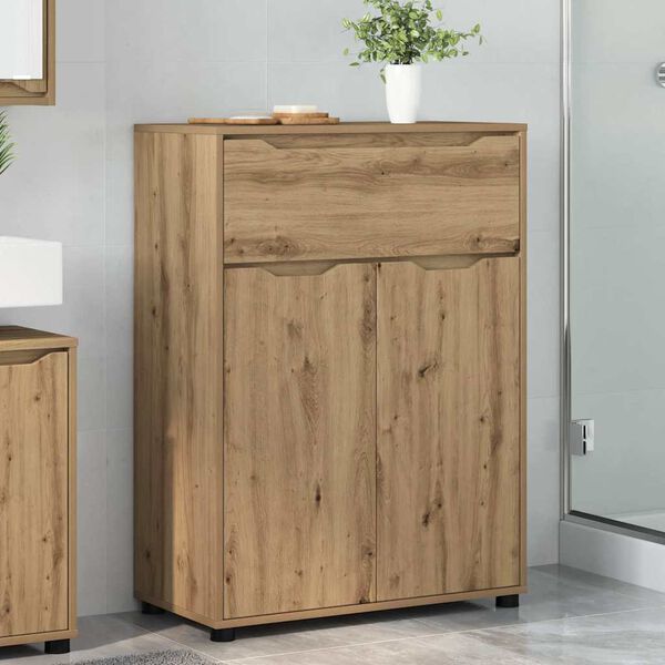 vidaXL Bathroom Cabinet with Drawer Artisan Oak 72.5 x 36.5 x 100 cm