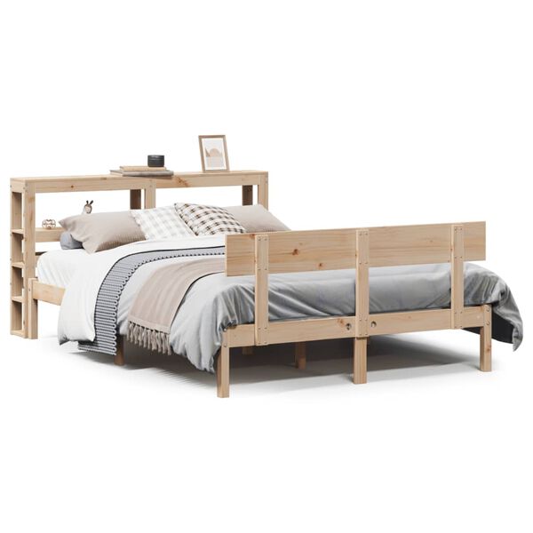 vidaXL Bed Frame without Mattress 140x200 cm Solid Wood Pine