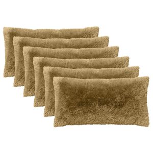 vidaXL Cushion with Pillow HEERLEN 6 pcs Light Grey PV Fleece
