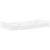vidaXL Storage Bed Frame White 120 x 190 cm Engineered Wood