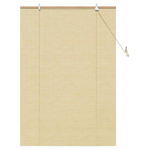 vidaXL Roller Blind with Curtains Manual Nature 120 x 160 cm Bamboo