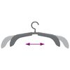 vidaXL Extendable Clothes Hangers 10 pcs Grey